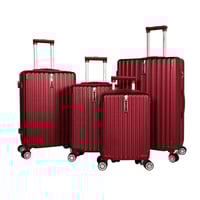 شنط سفر 4 قطع فايبر متينة ضد الكسر مع هوك لتعليق ا...