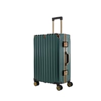 طقم شنط سفر 3 قطع ألمنيوم بإطار ذهبي مع هوك تعليق...