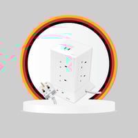 وصلة كهربائية مربعة طاقة بـ 8 مقابس و منفذين USB ل...