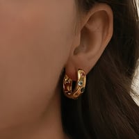 اقراط Rainbow Hoops فضي