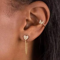 اقراط Hearts ذهبي