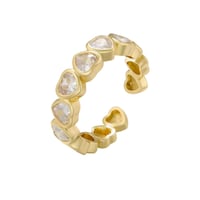 خاتم Tennis Heart ذهبي