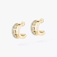 حلق موف رومين الصغير بألماس وخيارات لون الذهب