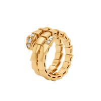 خاتم سيربنتي فايبر الدبل بألماس وخيارات لون الذهب