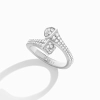 خاتم كليو النحيف بألماس كامل وخيارات لون الذهب