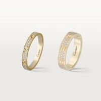 خاتم لوف الميني بألماس كامل وخيارات لون الذهب