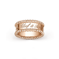 خاتم بيرليه السادة بخيارات لون الذهب