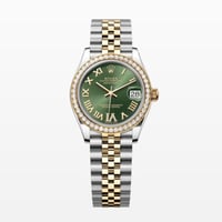 ساعة ديت جست بألماس على الرقم والطوق وخيارات المين...