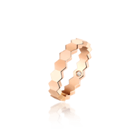 خاتم بي العريض السادة بخيارات لون الذهب