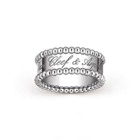 خاتم بيرليه السادة بخيارات لون الذهب