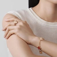 خاتم فنتج الامبرا بوجهين وخيارات الحجر ولون الذهب