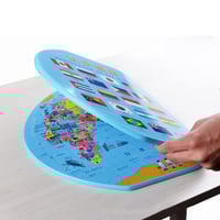 نموذج خريطة العالم للأطفال خشبية