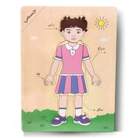 لوح أجزاء الجسم الخشبي