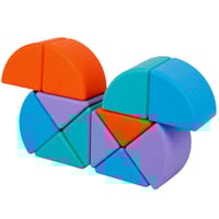 لعبة مكعبات بناء مغناطيسية - 12 قطعة ثلاثية الابعا...