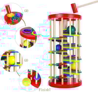 برج تدحرج الكرات الخشبي