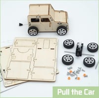 سيارة خشبية تركيب STEM