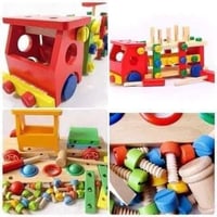 لعبة فك وتركيب سيارة خشبية