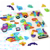 بازل خشبي متعدد الأشكال 3D