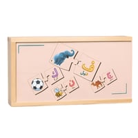 بازل الحروف والصور الخشبي لتعليم العربية