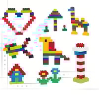 مكعبات بلاستيك - 500 قطعة