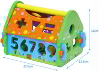 كوخ الأرقام التفاعلي الخشبي