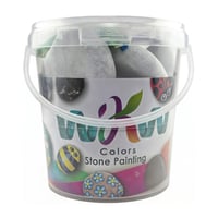 احجار التلوين مع ألوان - 9 قطع