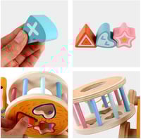 لعبة سحب خشبية مطابقة الأشكال - العاب منتسوري