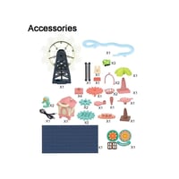 لعبة ملاهي التروس مع الكوخ