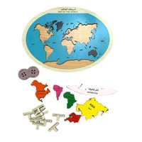 بازل خريطة العالم للأطفال شكل ثلاثي الأبعاد - 19 ق...