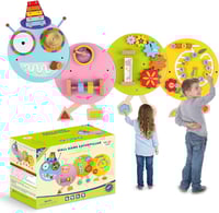 لوحة الأنشطة الحسية التعليمية من الخشب