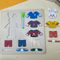 لعبة تبديل الملابس للشخصيات الخشبية