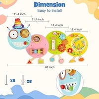 لوحة الأنشطة الحسية التعليمية من الخشب