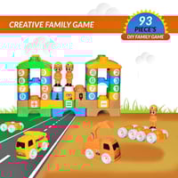 شنطة مكعبات مع سيارة – 93 قطعة