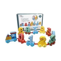 قطار الأرقام الخشبي