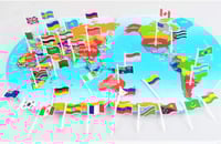 نموذج خريطة العالم للأطفال خشبية