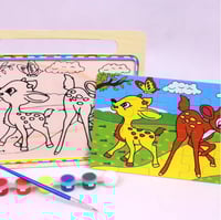 بازل تلوين مع الوان شكل حيوانات للأطفال - لتنمية ا...