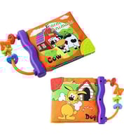 كتب قماش حيوانات مزرعة مع عضاضة واشكال