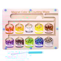 متاهة كرات مغناطيسية خشبية