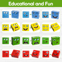 مكعبات تعبيرات الوجه مع جرس – تعليم المشاعر للأطفا...