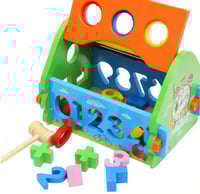 كوخ الأرقام التفاعلي الخشبي