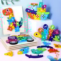 بازل خشبي متعدد الأشكال 3D