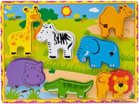 مطابقة الحيوانات - بازل خشبي