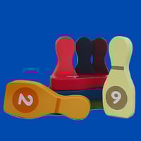 لعبة بولينج خشبي للأطفال -لتنمية العديد من المهارا...