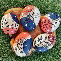 احجار التلوين مع ألوان - 9 قطع