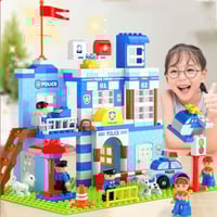 لعبة تركيب قاعة الشرطة 12 قطعة للأطفال