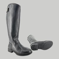 بوت طويل جلد صناعي بسحاب + مطاط