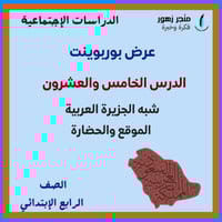 عرض بوربوينت -الدرس الخامس والعشرون-شبه الجزيرة ال...