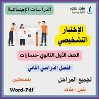 اختبار (تشخيصي)-مقرر الدراسات الإجتماعية-الأول الث...