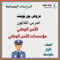 عرض بوربوينت -الدرس الثلاثون- مؤسسات الامن الوطني...