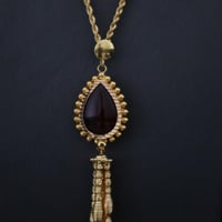 سلسال سبحة حجر عقيق كبدي